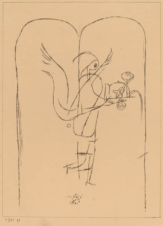Kunstdruck „Ein Genie serviert ein kleines Frühstück“ von Paul Klee