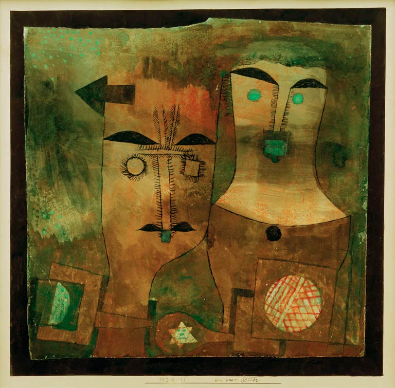 Kunstdruck „Ein Paar Götter“ von Paul Klee, handgefertigt in Deutschland
