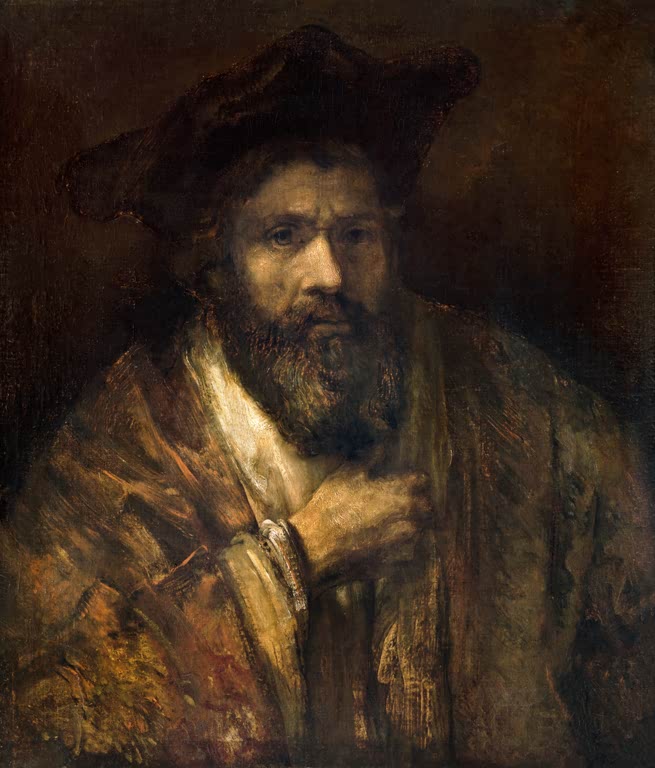 Kunstdruck Ein bärtiger Mann von Rembrandt van Rijn