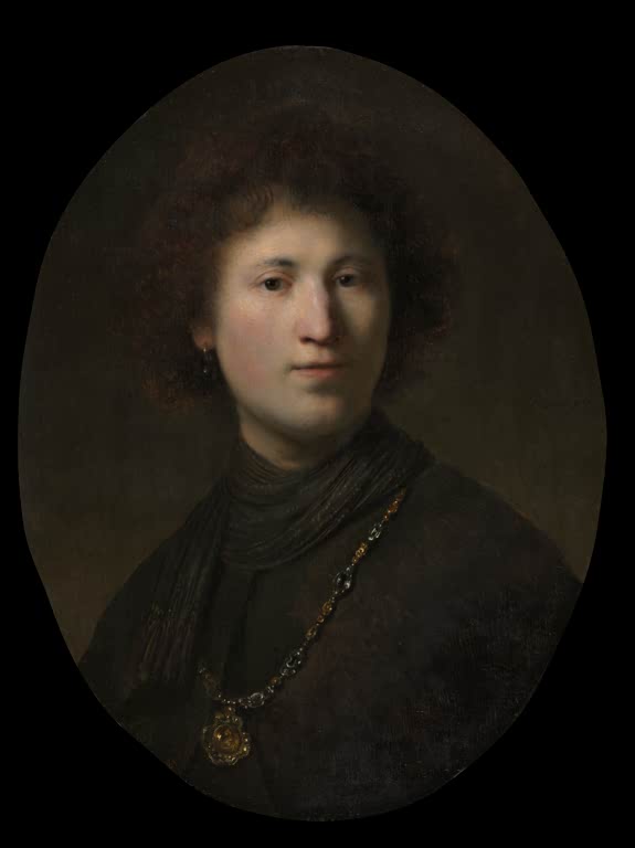 Kunstdruck „Ein junger Mann mit einer Kette“ von Rembrandt van Rijn