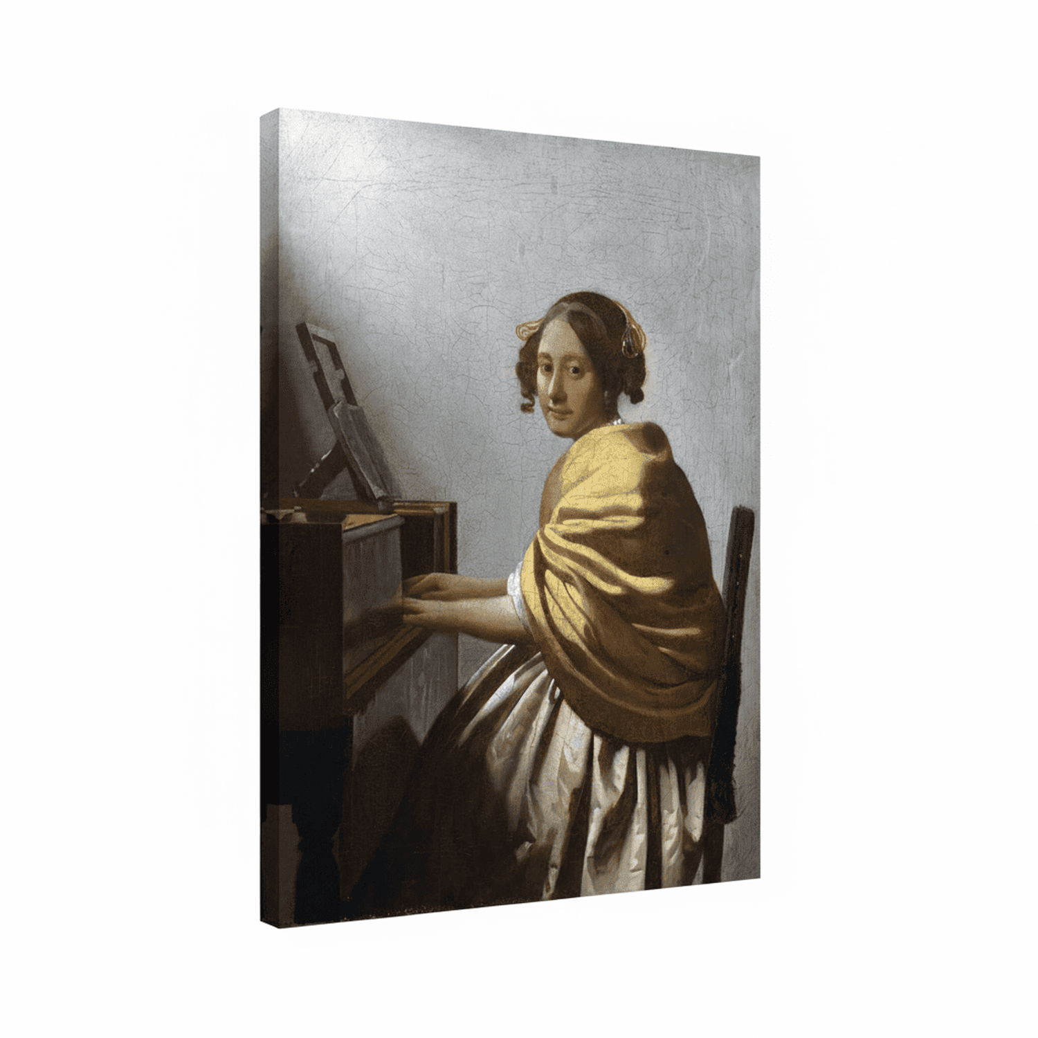 Eine junge Frau sitzt bei den Virginals | Johannes Vermeer