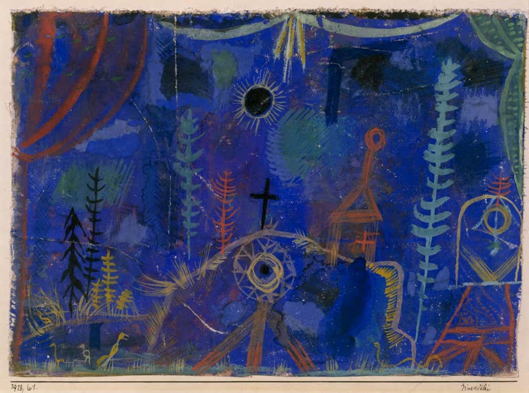 Kunstdruck „Einsiedelei“ von Paul Klee, handgefertigt in Deutschland