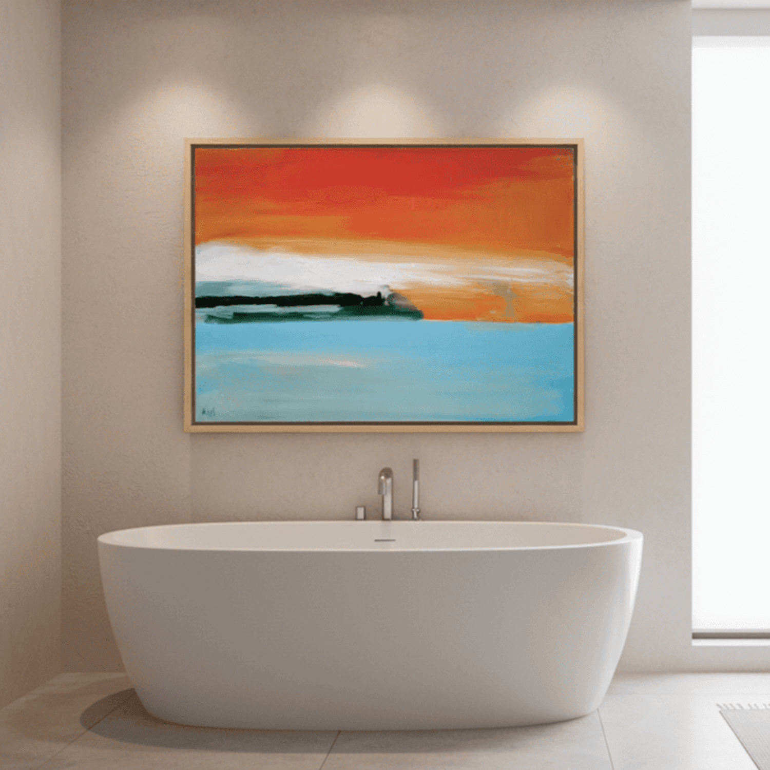 Eisenbahn am Meer, Sonnenuntergang | Nicolas de Staël