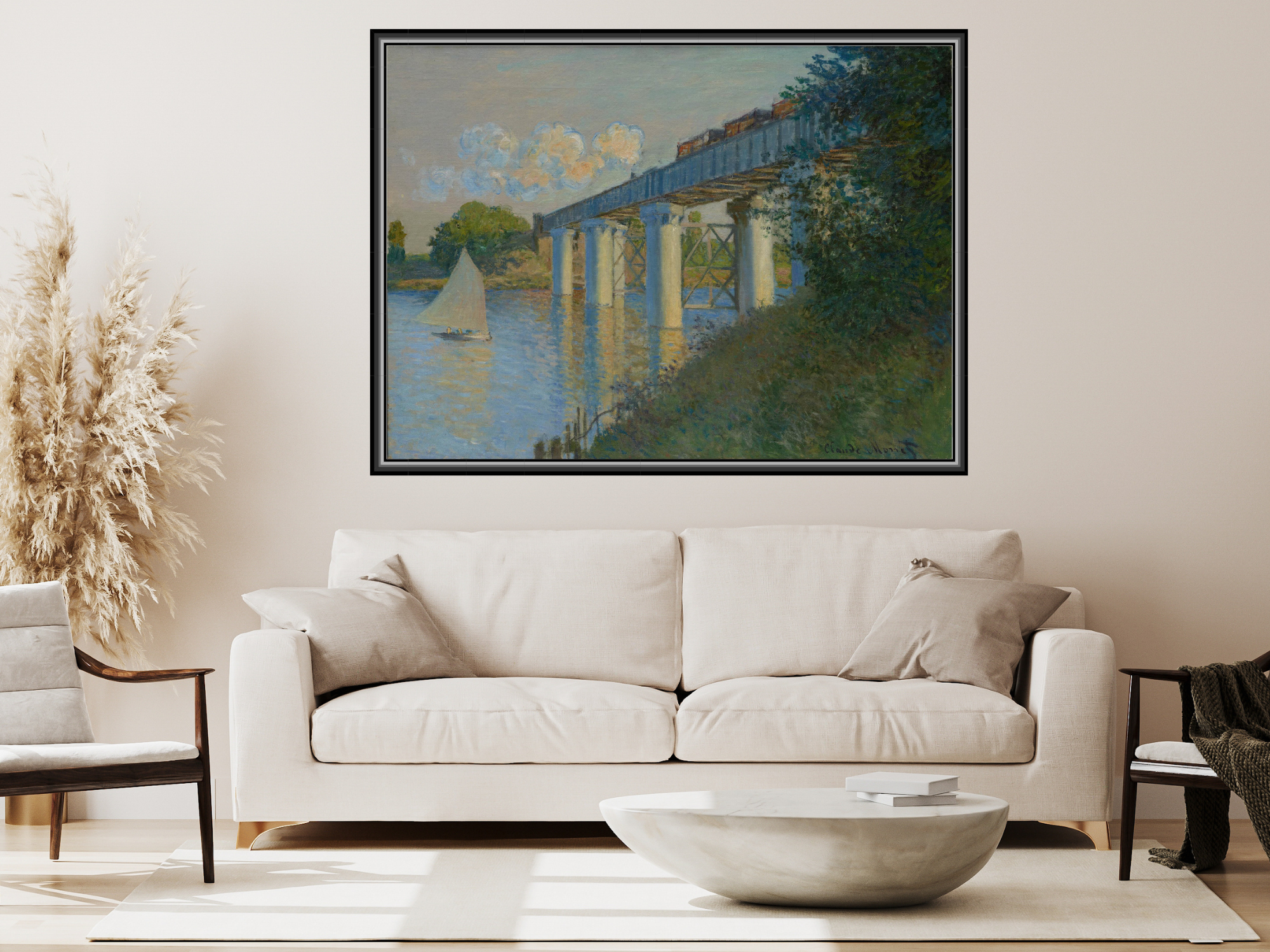 Eisenbahnbrücke, Argenteuil | Claude Monet