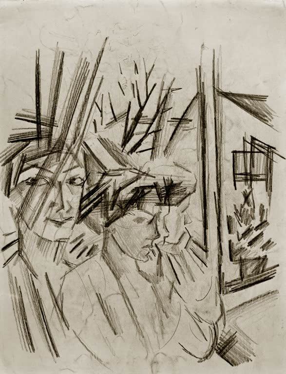 Kunstdruck des Gemäldes „Elisabeth (futuristisch)“ von August Macke. Hochwertig in Deutschland von Hand gefertigt, erhältlich als Leinwand oder Poster und optional gerahmt.