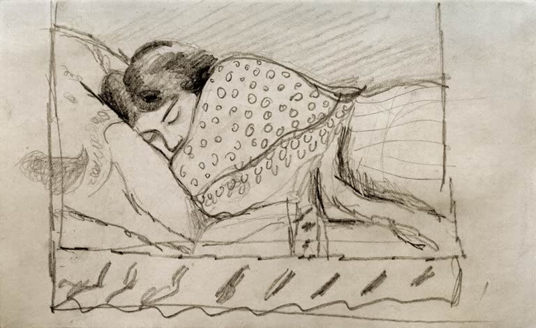 Kunstdruck des Gemäldes „Elisabeth, schlafend“ von August Macke. Hochwertig in Deutschland von Hand gefertigt, erhältlich als Poster oder Leinwand und optional gerahmt.