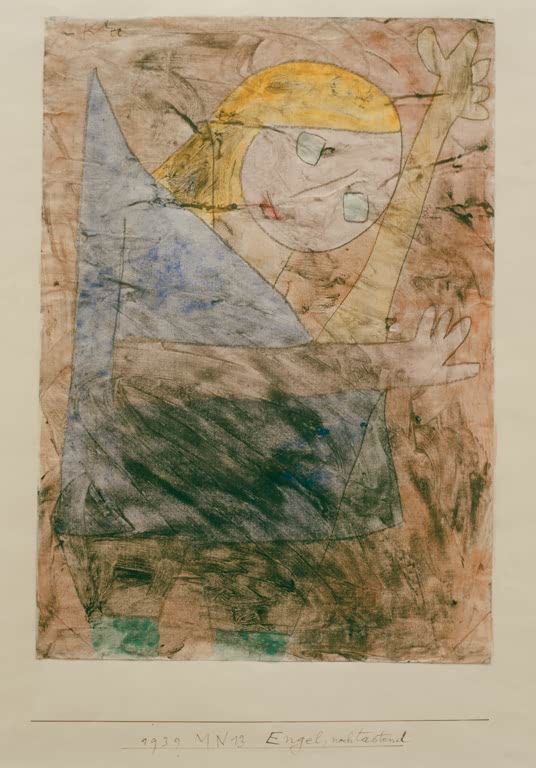 Kunstdruck „Engel, noch tastend“ von Paul Klee, handgefertigt in Deutschland