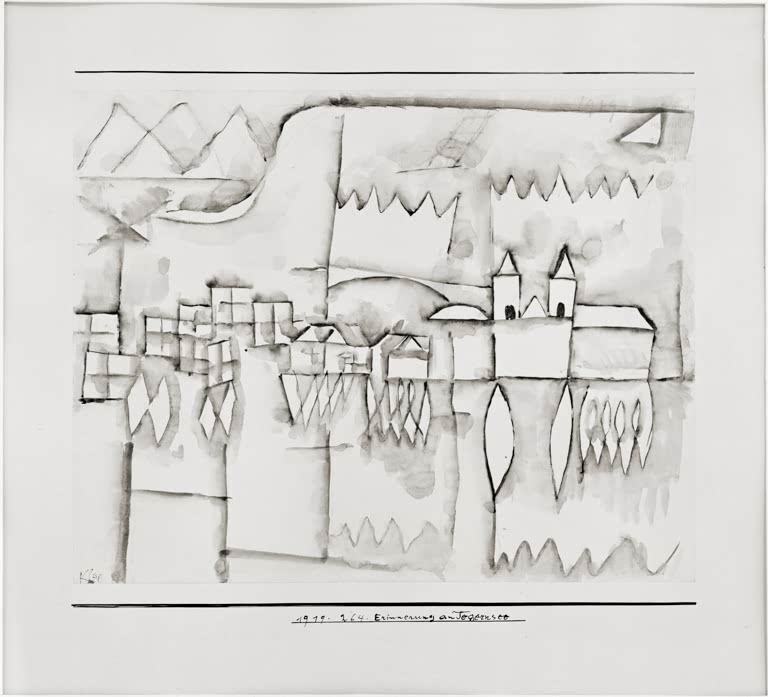 Kunstdruck „Erinnerung an Tegernsee“ von Paul Klee, handgefertigt in Deutschland