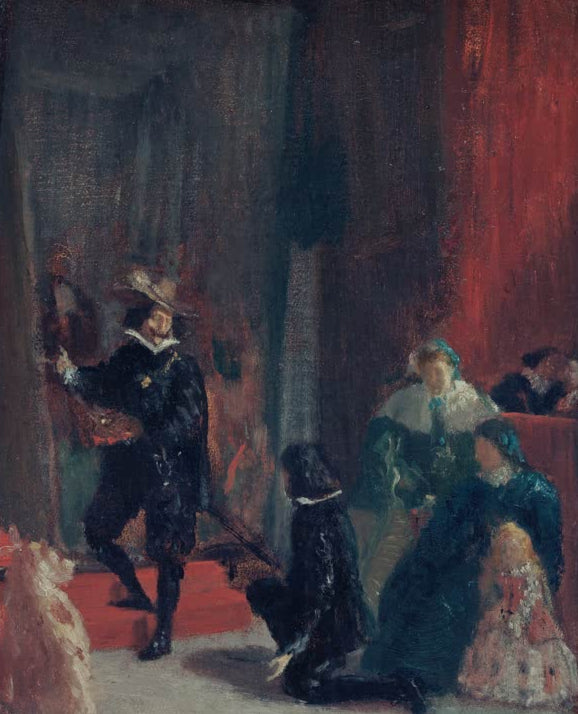 Kunstdruck von Erinnerung an Velázquez von Edgar Degas mit einer Hommage an den spanischen Meister in charakteristischer Malweise.