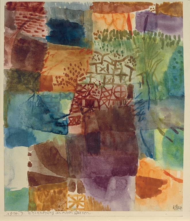 Kunstdruck „Erinnerung an einen Garten“ von Paul Klee