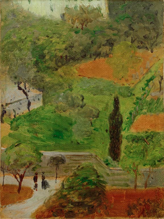 Kunstdruck des Gemäldes „Erinnerung von der italienischen Reise“ von August Macke. Hochwertig in Deutschland von Hand gefertigt, erhältlich als Poster oder Leinwand und optional gerahmt.