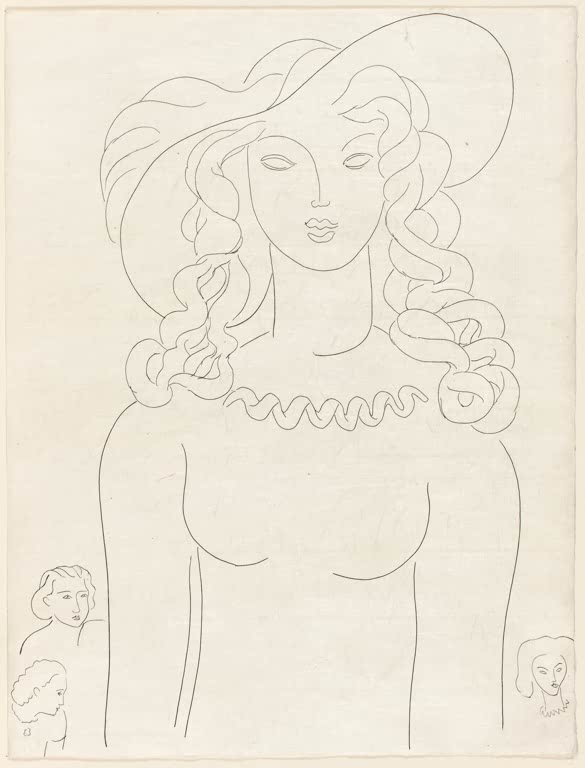 Kunstdruck „Erscheinung“ von Henri Matisse mit einer ausdrucksstarken und stilisierten Komposition