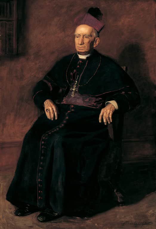 Kunstdruck des Gemäldes Erzbischof William Henry Elder von Thomas Eakins, handgefertigt in Deutschland