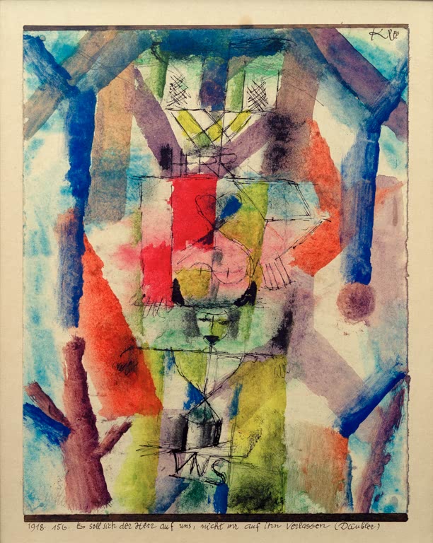 Kunstdruck „Es soll sich der Herr auf uns, nicht wir auf ihn verlassen“ von Paul Klee, handgefertigt in Deutschland