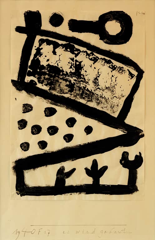 Kunstdruck „Es wird gebaut“ von Paul Klee, handgefertigt in Deutschland