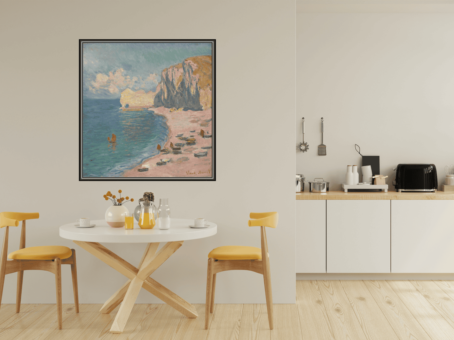 Étretat: Der Strand und die Falaise d'Amont | Claude Monet