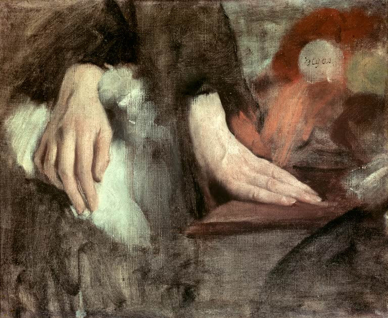 Kunstdruck von „Etude de mains“ von Edgar Degas, handgefertigt in Deutschland als Leinwand oder Poster erhältlich