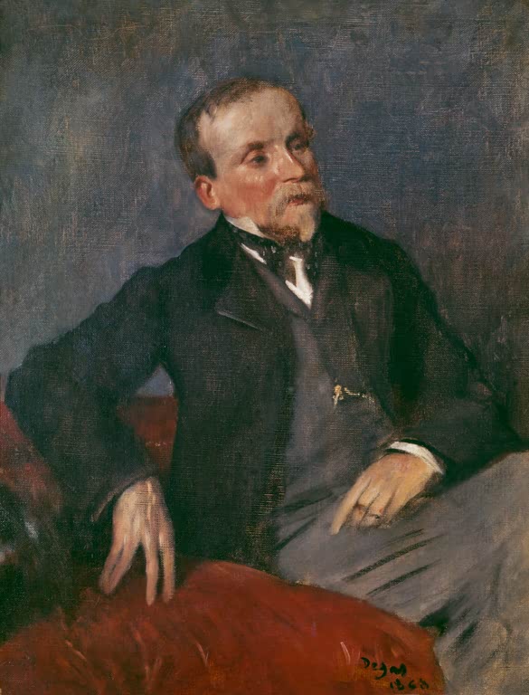 Kunstdruck von „Evariste de Valernes (1816–1897) peintre et ami de l'artiste“ von Edgar Degas, handgefertigt in Deutschland als Leinwand oder Poster erhältlich