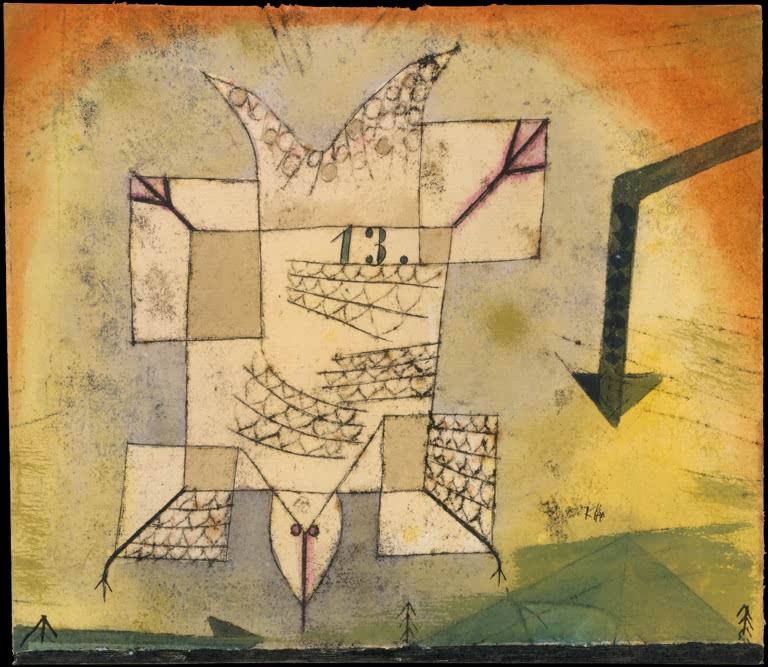 Kunstdruck „Fallender Vogel“ von Paul Klee, handgefertigt in Deutschland