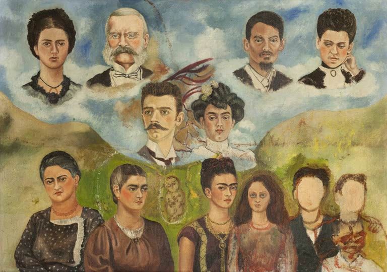 Familienportrait (Unfertig) von Frida Kahlo als Kunstdruck