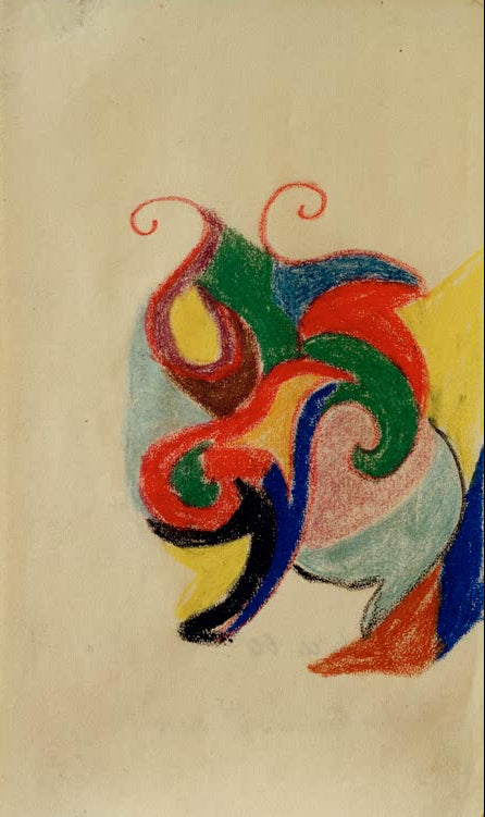 Kunstdruck des Gemäldes „Farbige Formen II“ von August Macke. Hochwertig in Deutschland von Hand gefertigt, erhältlich als Leinwand oder Poster und optional gerahmt.