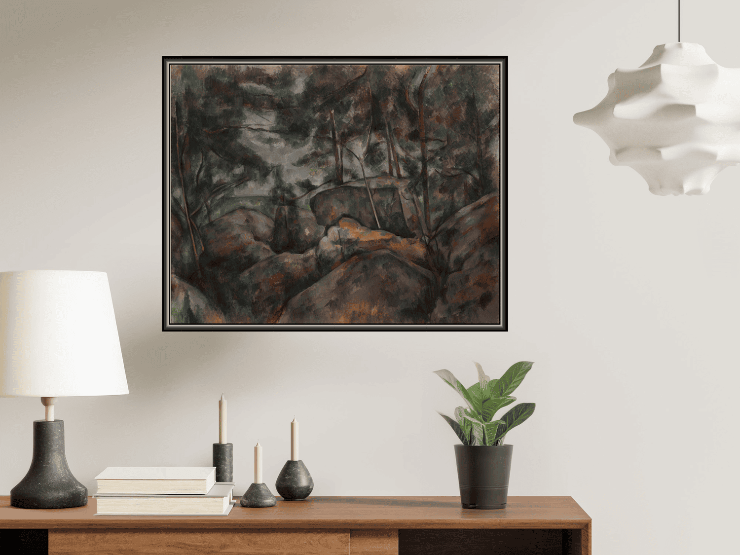 Felsen bei Fontainebleau | Paul Cézanne