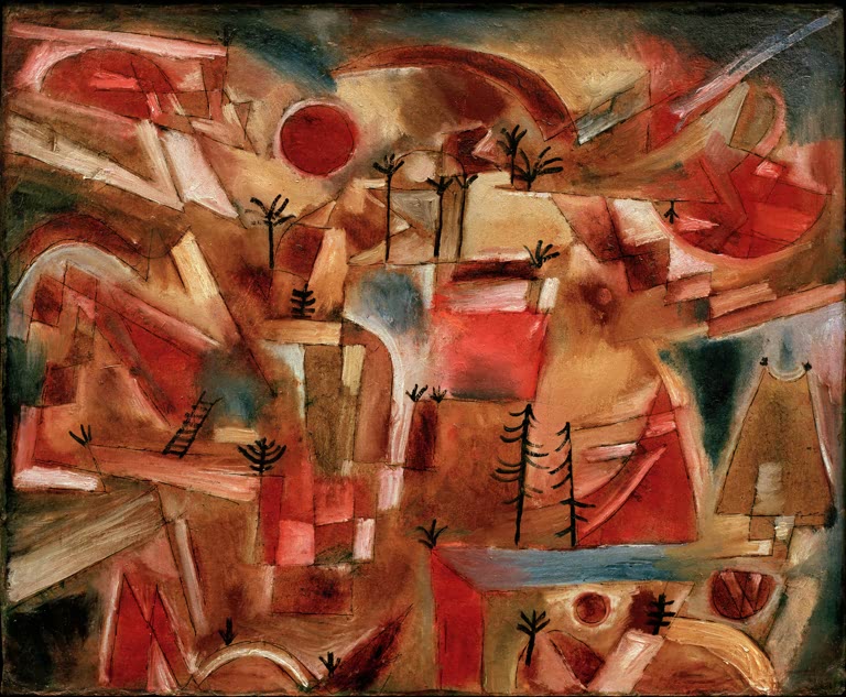 Kunstdruck „Felslandschaft (mit Palmen und Tannen)“ von Paul Klee

