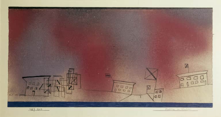 Kunstdruck „Festtag im Winter“ von Paul Klee, handgefertigt in Deutschland