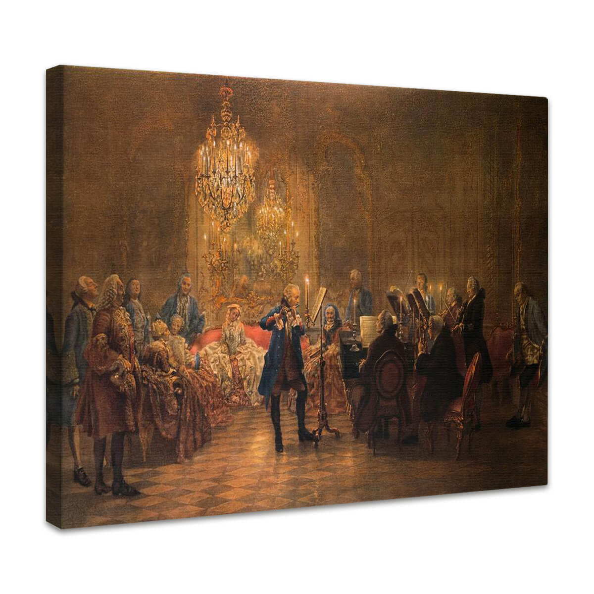 Flötenkonzert Friedrichs des Großen in Sanssouci | Adolph von Menzel