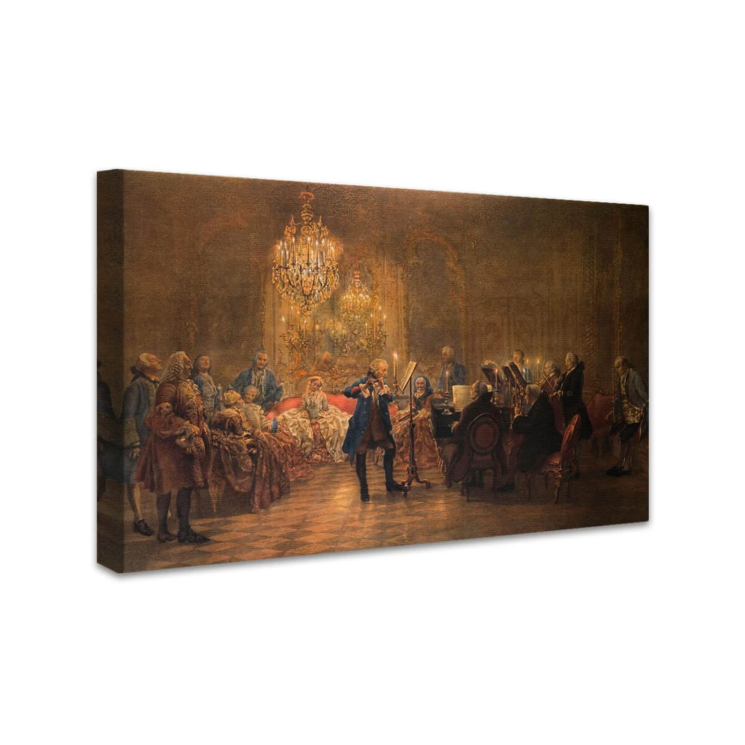 Flötenkonzert Friedrichs des Großen in Sanssouci | Adolph von Menzel