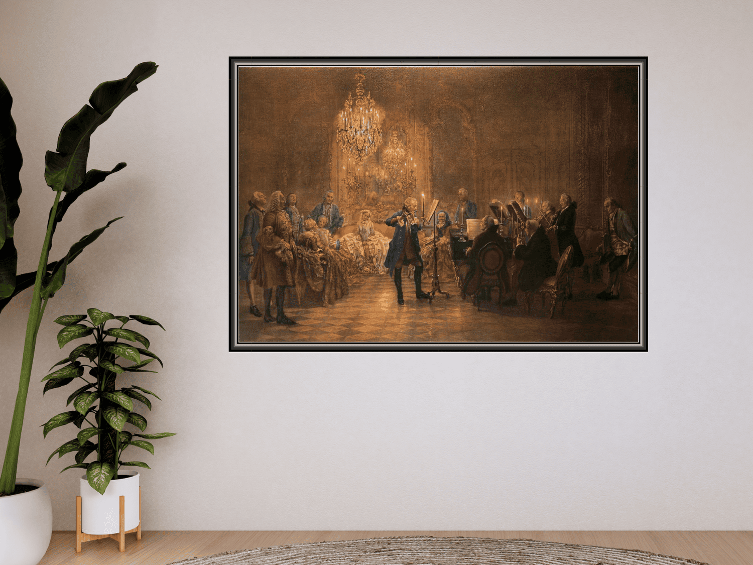 Flötenkonzert Friedrichs des Großen in Sanssouci | Adolph von Menzel