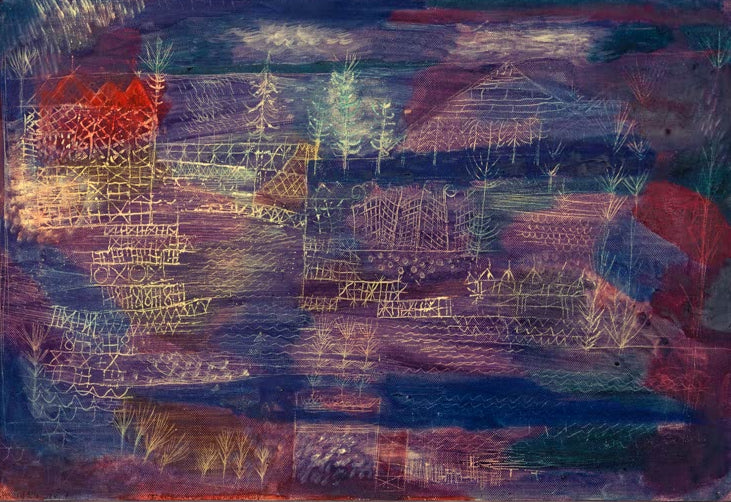 Kunstdruck „Flussbaulandschaft“ von Paul Klee, handgefertigt in Deutschland