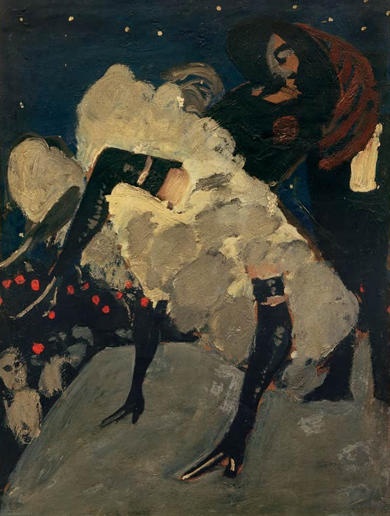 Kunstdruck „Französischer Cancan“ von Auguste Chabaud mit lebhafter Tanzszene