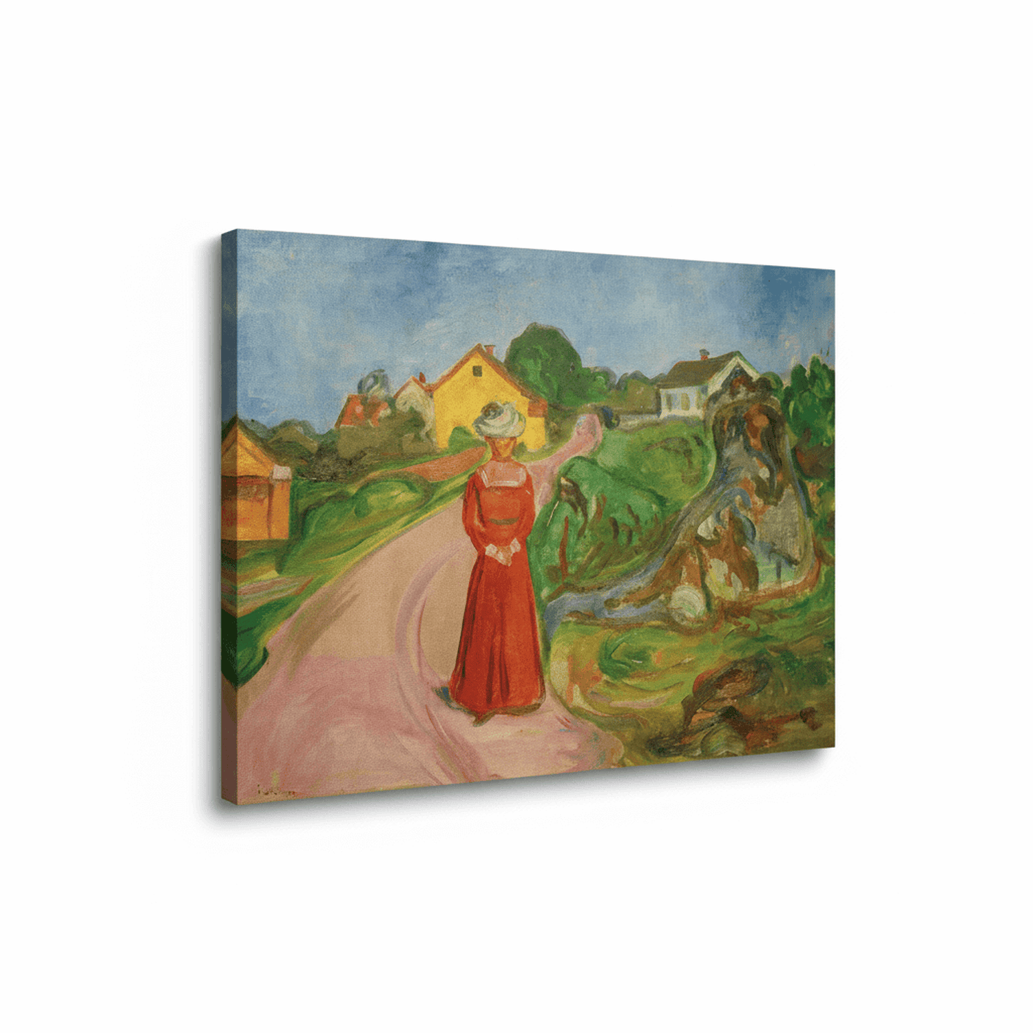 Frau im roten Kleid | Edvard Munch