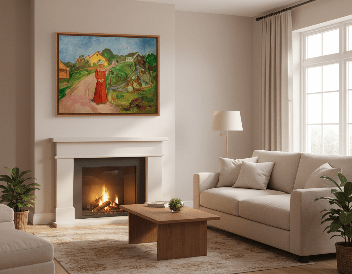 Frau im roten Kleid | Edvard Munch