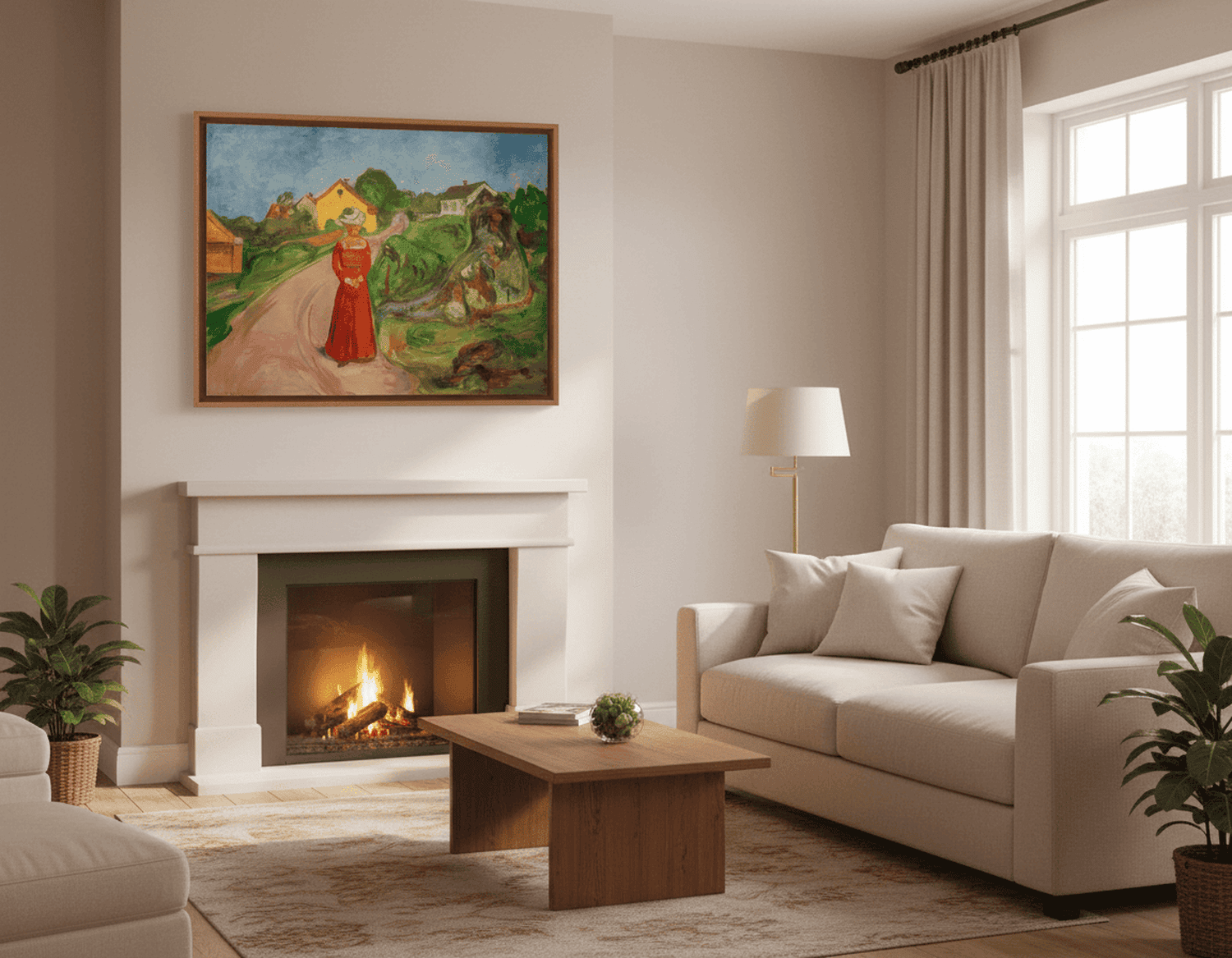 Frau im roten Kleid | Edvard Munch