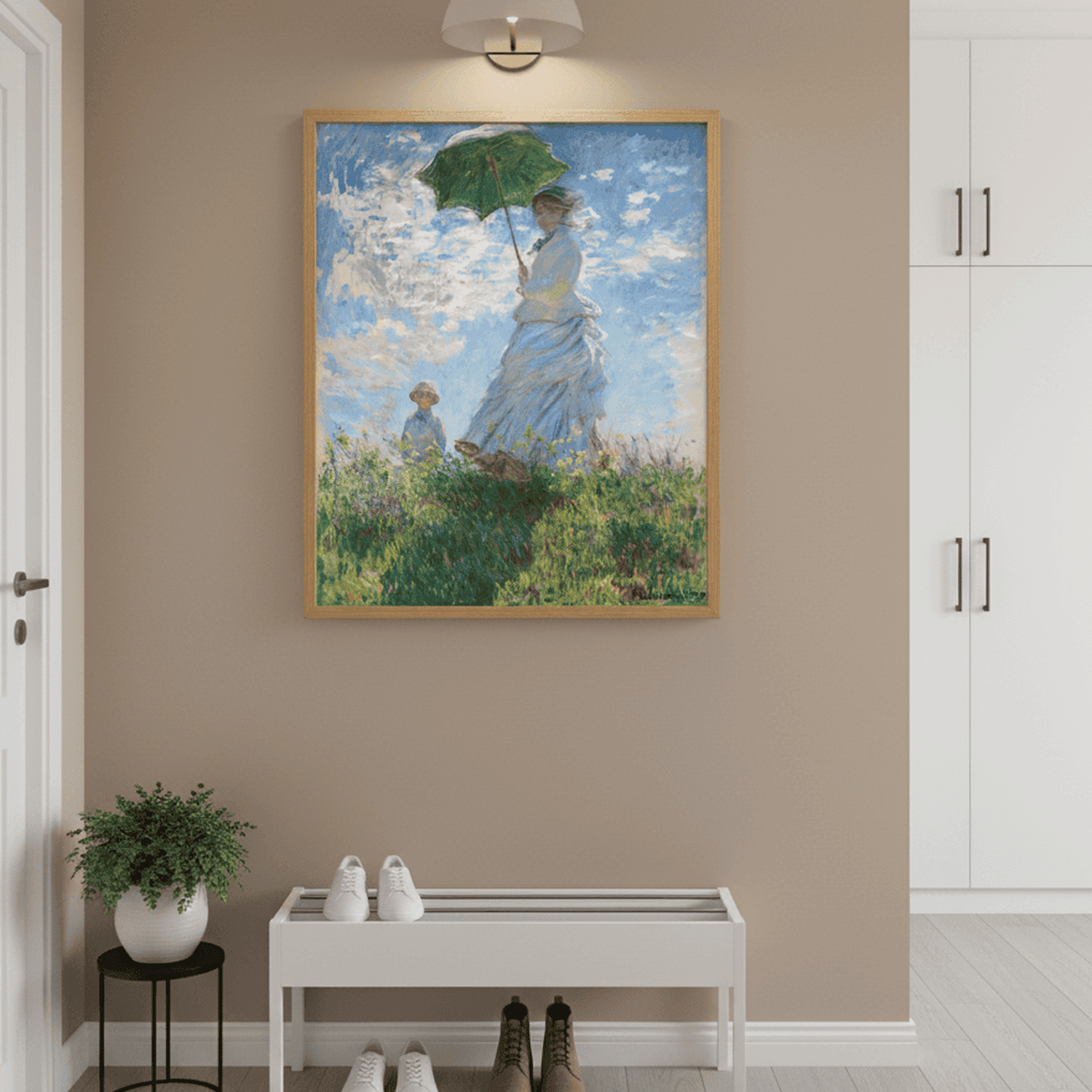 Frau mit Sonnenschirm (Madame Monet und ihr Sohn) | Claude Monet