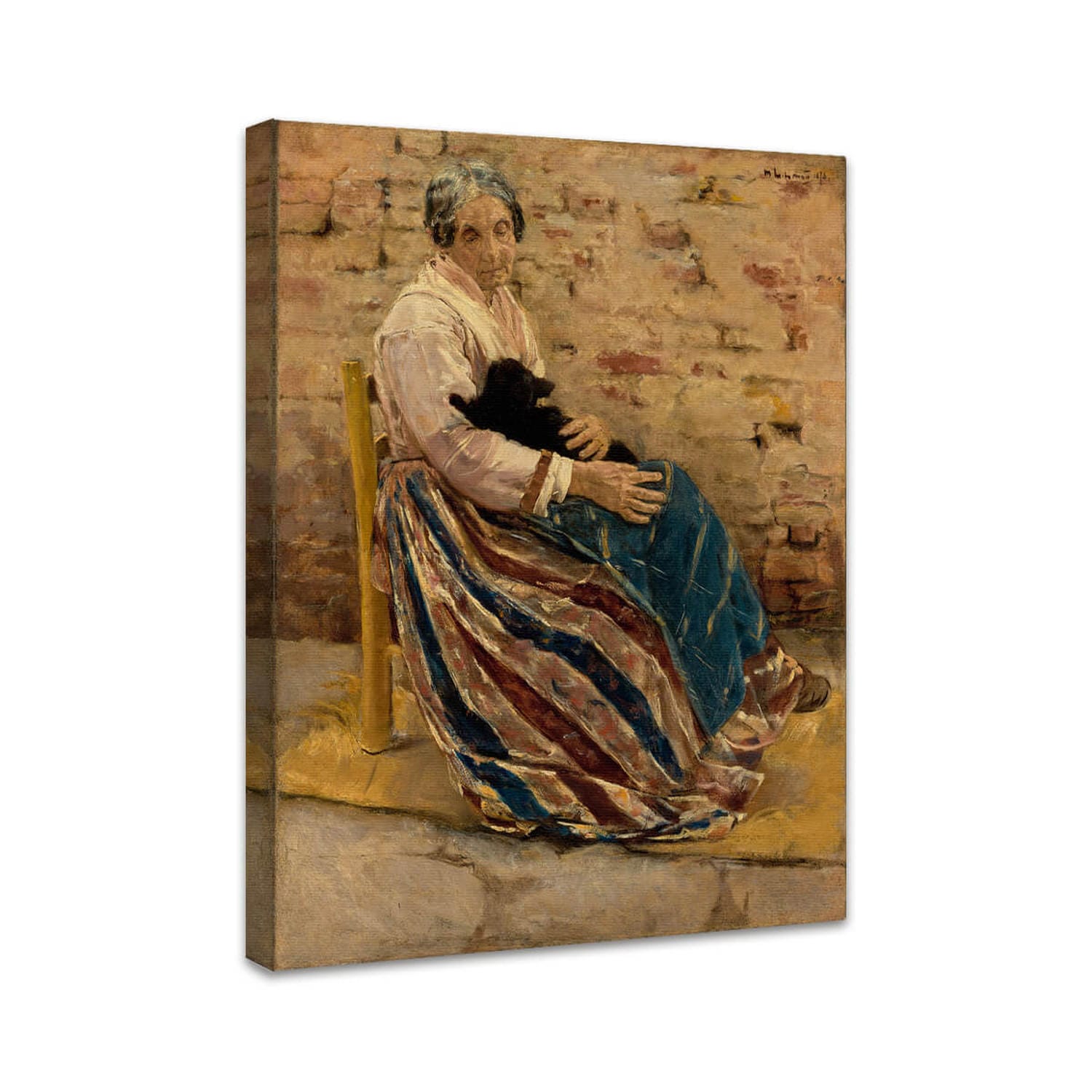 Frau mit einer Katze | Max Liebermann