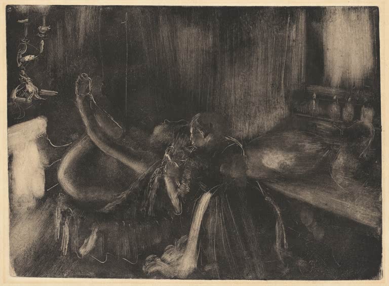 Kunstdruck des Gemäldes „Frau am Kamin“ von Edgar Degas, detailgetreu als Kunstdruck umgesetzt und in Deutschland von Hand gefertigt.