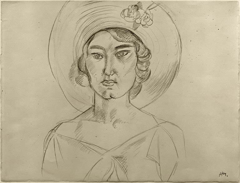 Kunstdruck des Gemäldes „Frau mit Hut“ von Henri Matisse, erhältlich als Poster oder Leinwand, optional gerahmt, in Deutschland von Hand gefertigt.