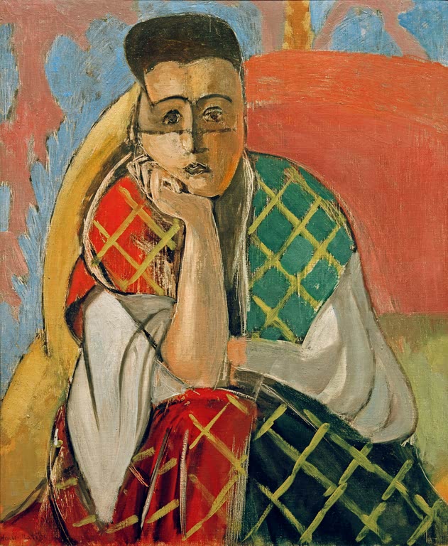 Kunstdruck des Gemäldes Frau mit Schleier von Henri Matisse, handgefertigt in Deutschland als Poster oder Leinwand erhältlich