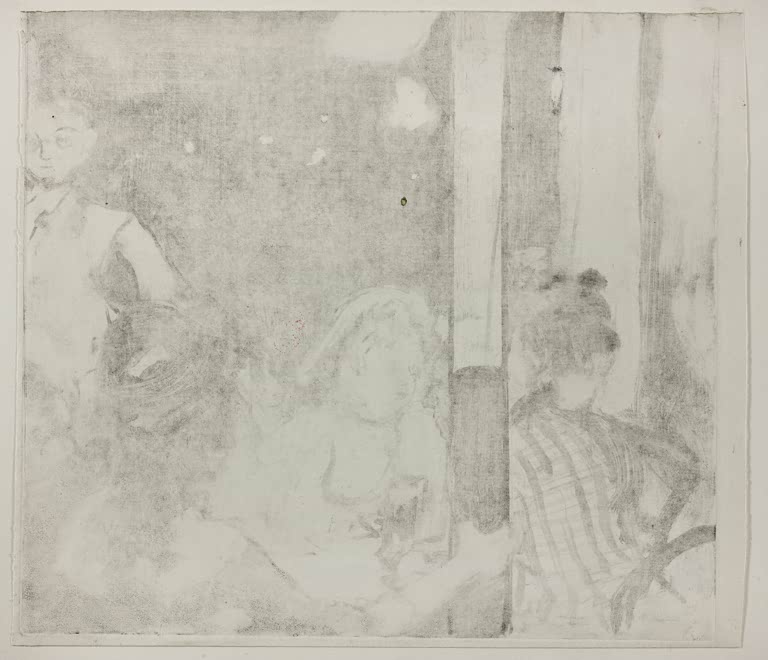 Kunstdruck des Gemäldes Frauen vor einem Café, Abend von Edgar Degas, handgefertigt in Deutschland