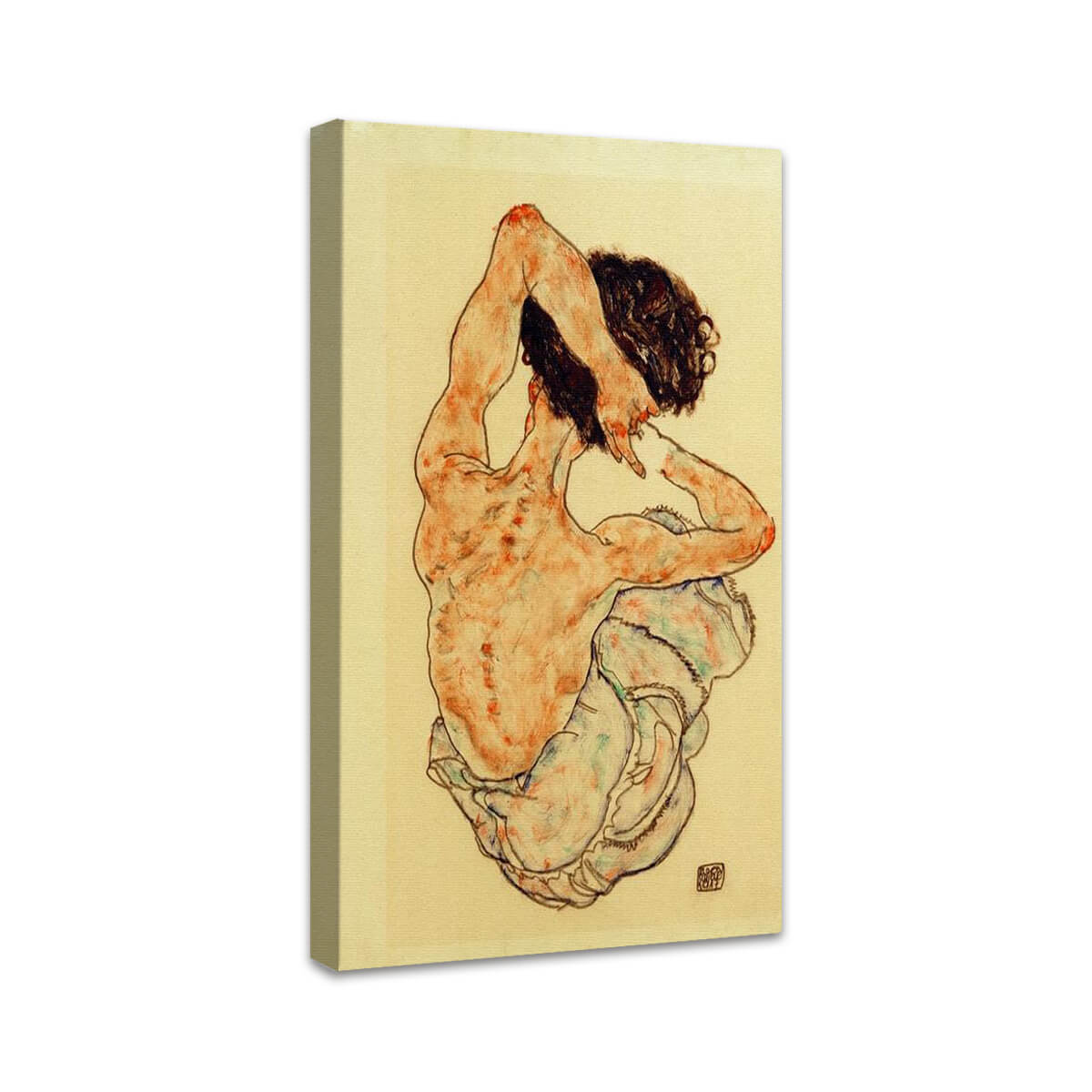 Frauenakt von hinten gesehen | Egon Schiele