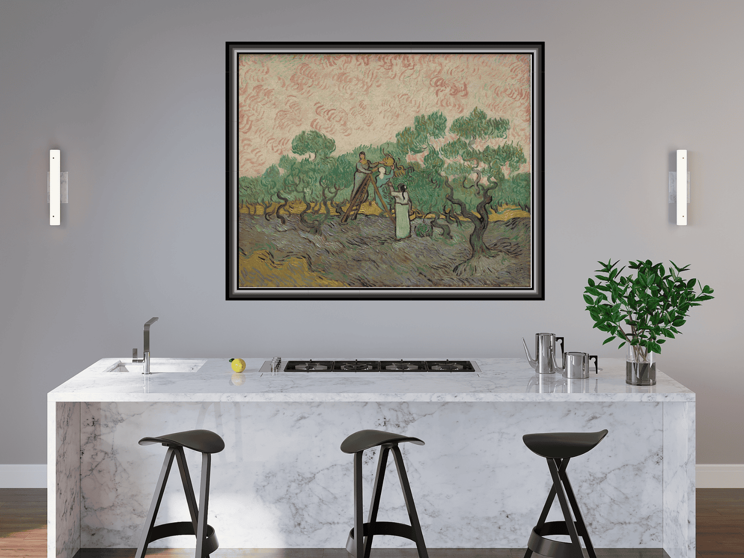 Frauen beim Olivenpflücken | Vincent van Gogh