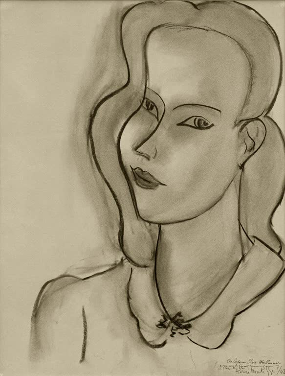 Kunstdruck des Gemäldes „Frauenporträt“ von Henri Matisse, erhältlich als Poster oder Leinwand, optional gerahmt, in Deutschland von Hand gefertigt.