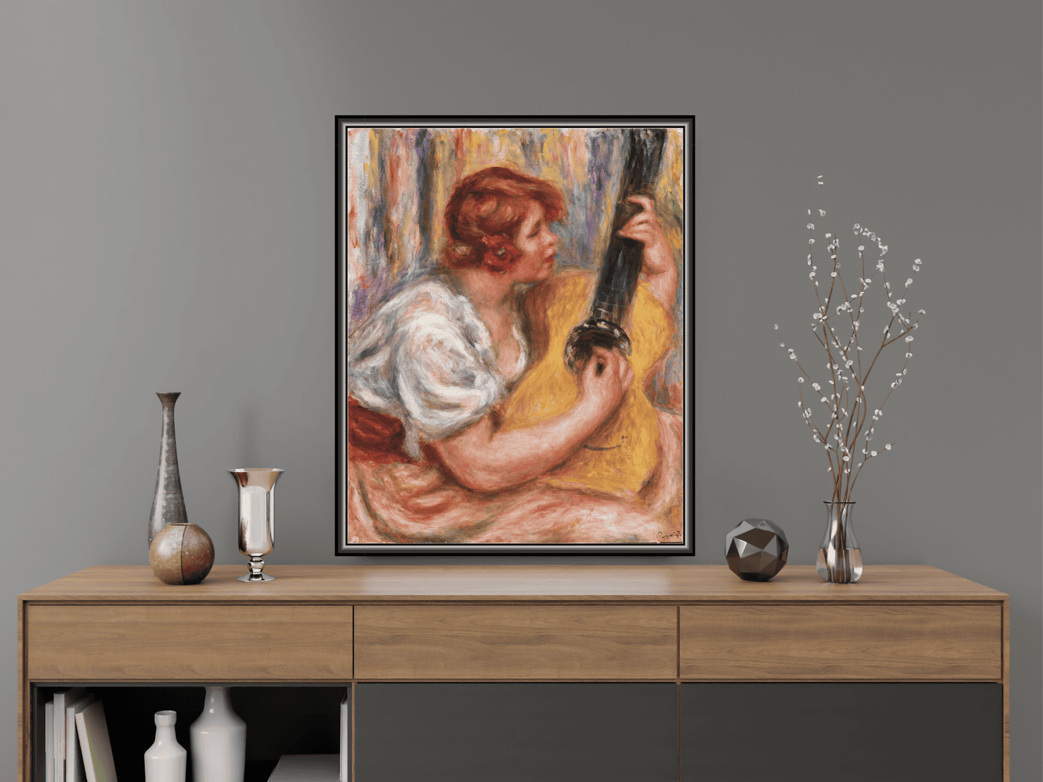 Frau mit Gitarre | Pierre-Auguste Renoir