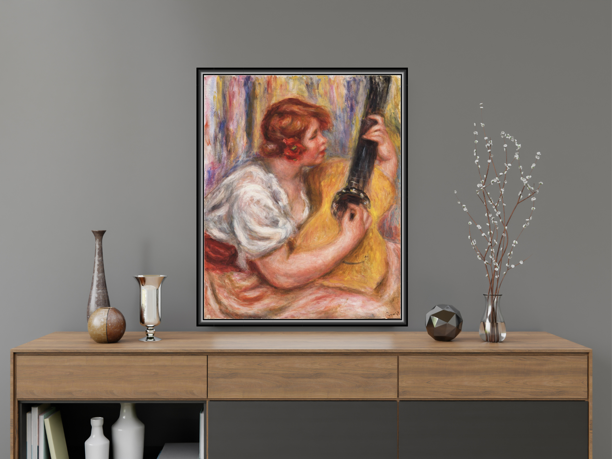 Frau mit Gitarre | Pierre-Auguste Renoir