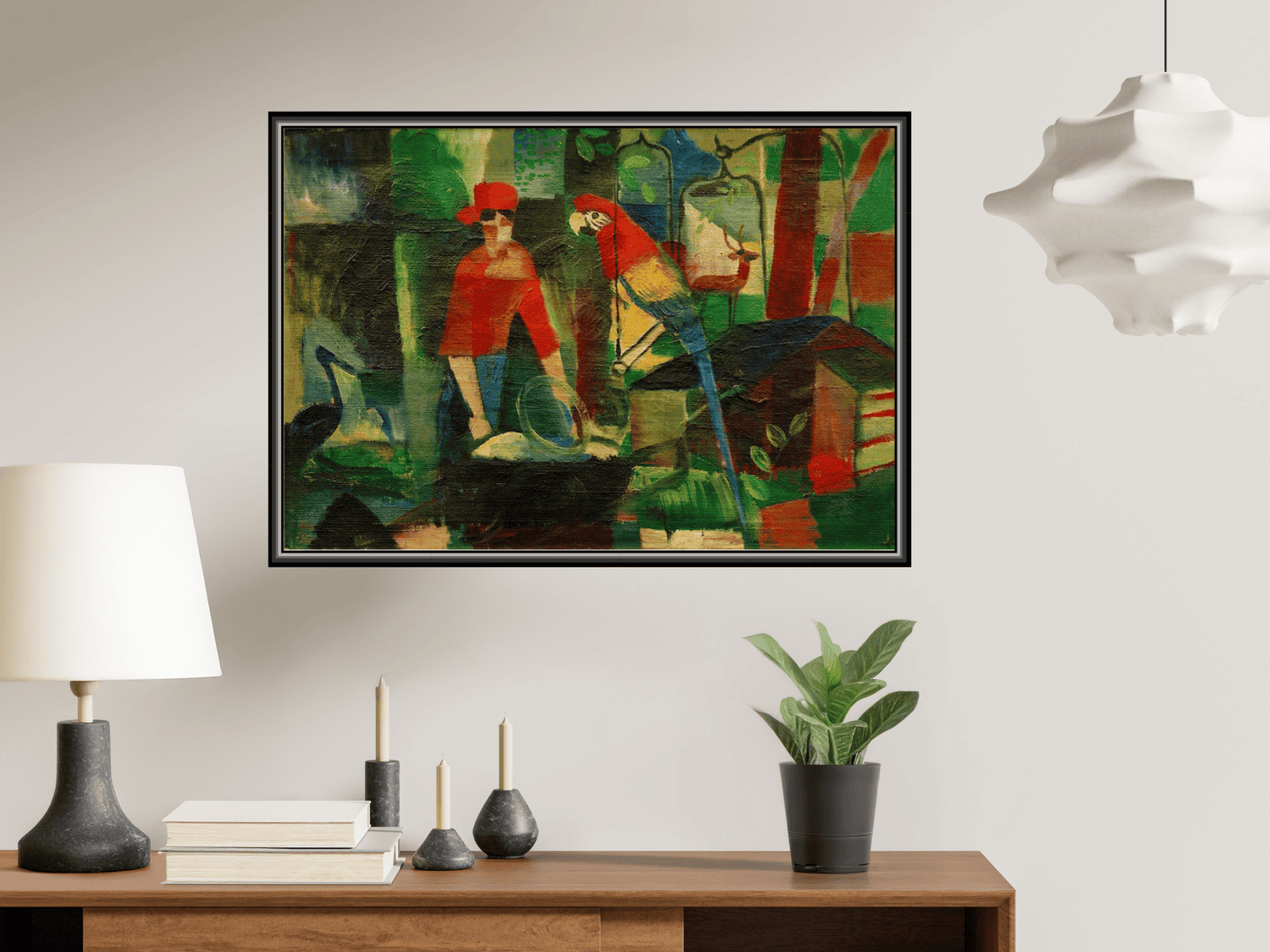 Frau mit Papagei | August Macke