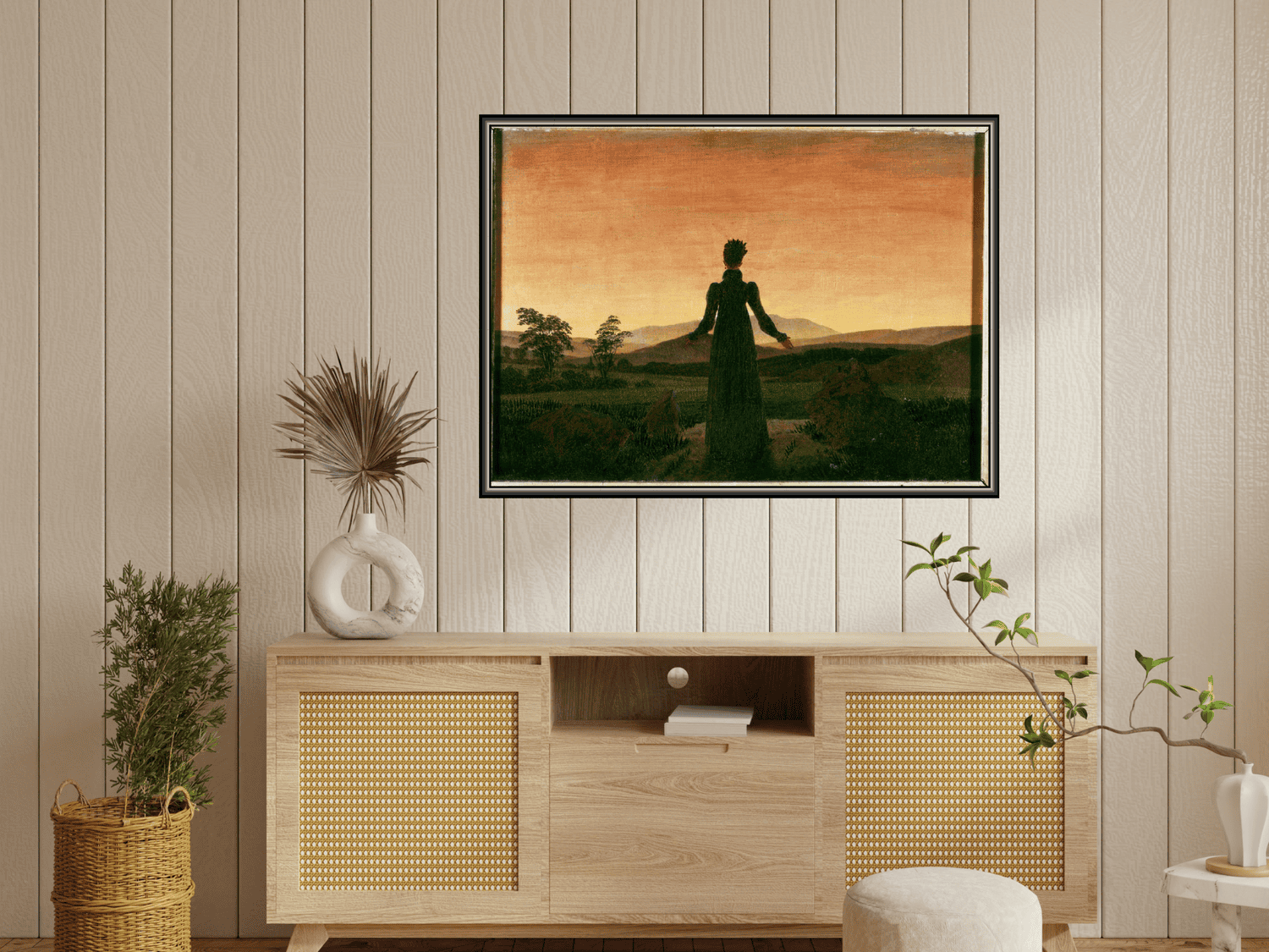 Frau vor der untergehenden Sonne | Caspar David Friedrich