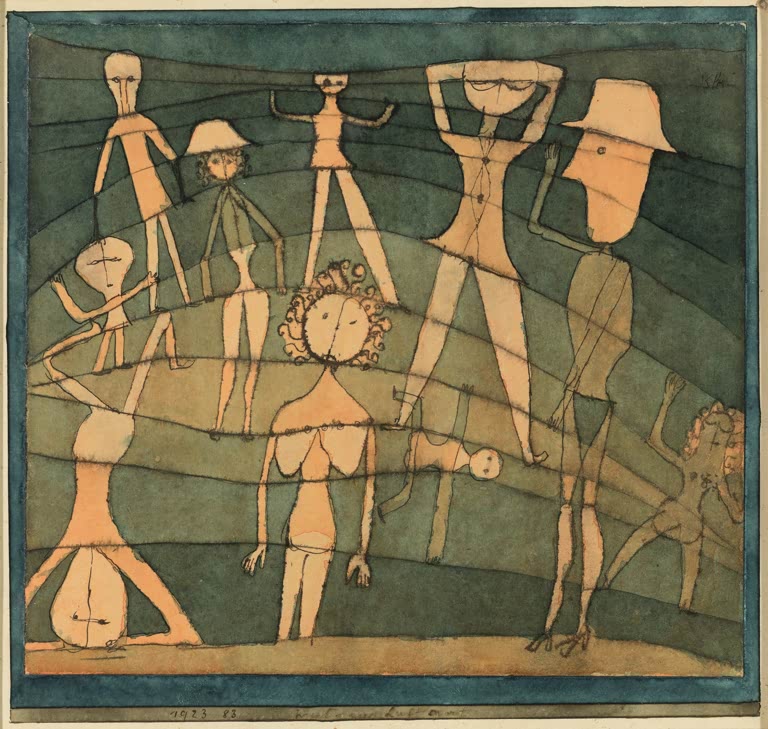 Kunstdruck „Freiluftsport“ von Paul Klee, handgefertigt in Deutschland
